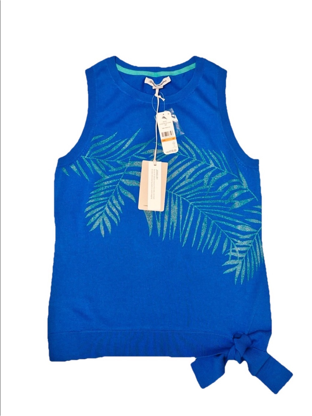 Tommy Bahama NEW WITH TAGS Palm Cove Tie Hem Knit Tank Small - Picture 2 of 8